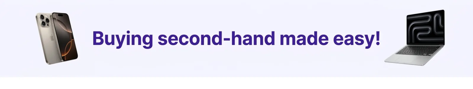 Buying second-hand made easy — a floating iPhone 16 Pro and a MacBook