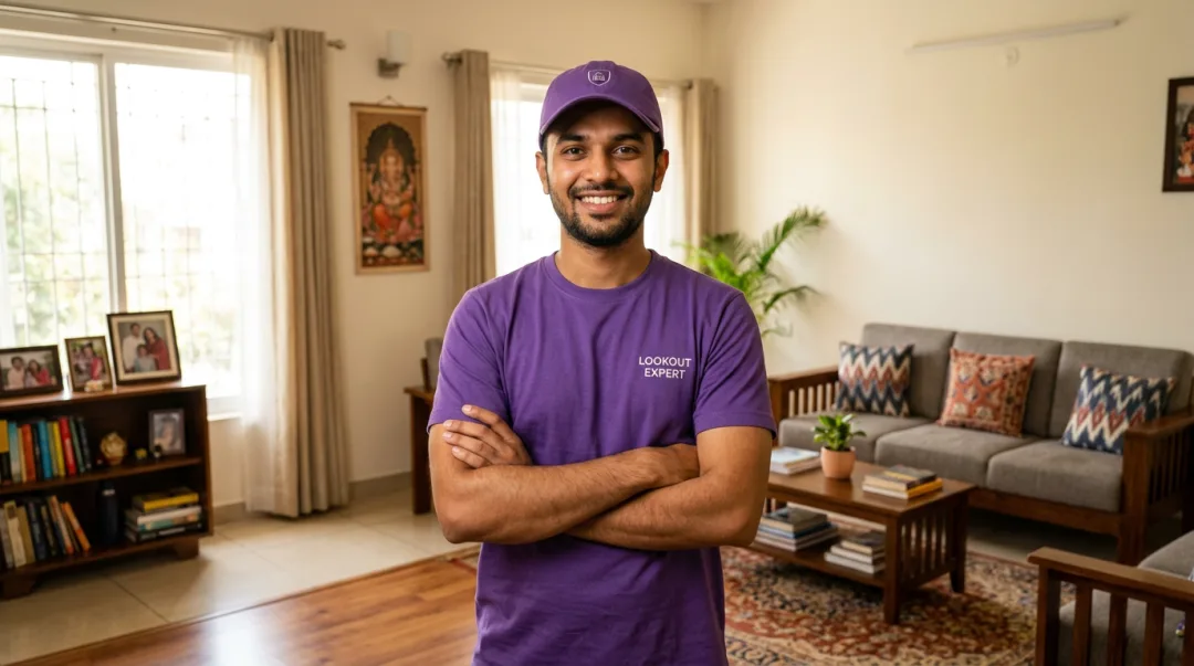 A Lookout expert in a customer's home